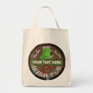 Personalisiertes irisches Pub-Schild Tragetasche