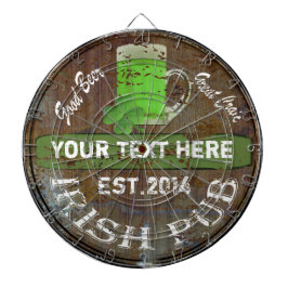 Personalisiertes irisches Pub-Zeichen Dartscheibe