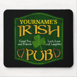 Personalisiertes irisches Pub-Zeichen Mousepad