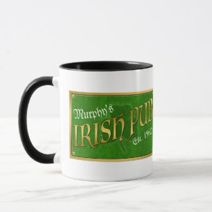 Personalisiertes irisches Pub-Zeichen Tasse