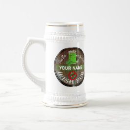 Personalisiertes irisches Pubzeichen Bierglas
