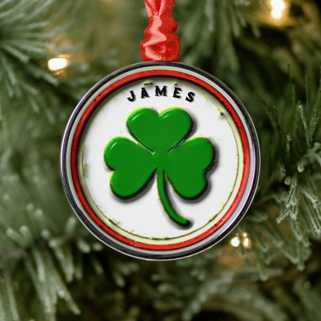 Personalisiertes Irish Holiday-Geschenk Ornament Aus Metall (Baum)
