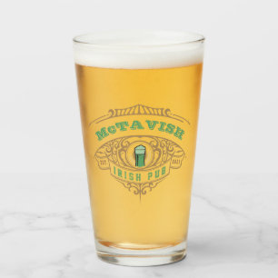 Personalisiertes Irish Pub Beer Glass Glas