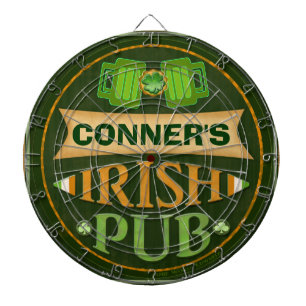 Personalisiertes Irish Pub Dart Board von St. Patr Dartscheibe