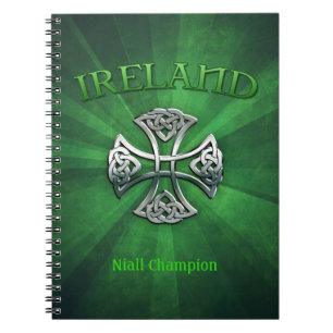 Personalisiertes Irland Celtic Cross Notizblock