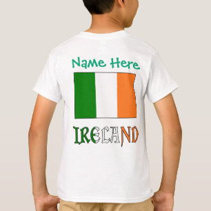 Personalisiertes Irland-Flagge-Erbe-Jungen- T-Shirt