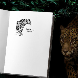 Personalisiertes Jaguar-Buchzeichen Permastempel