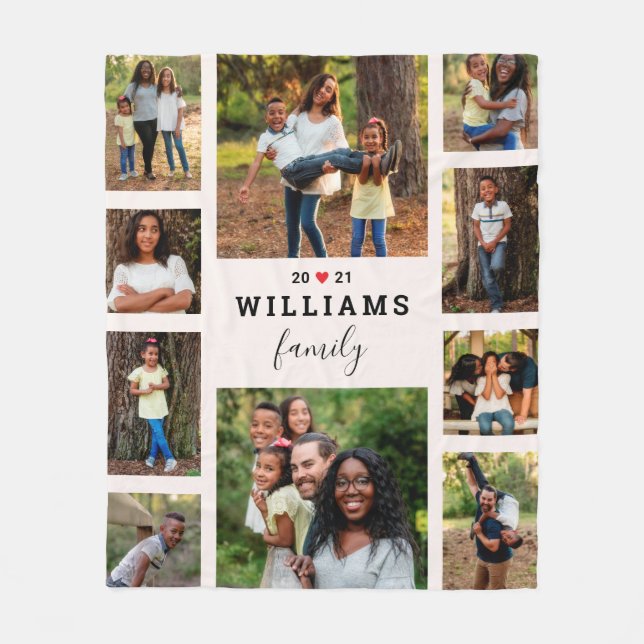 Personalisiertes Jahr der Herzklopfen Fleecedecke (Vorderseite)