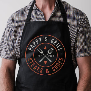 Personalisiertes Jahr der Pappy Grill Schürze