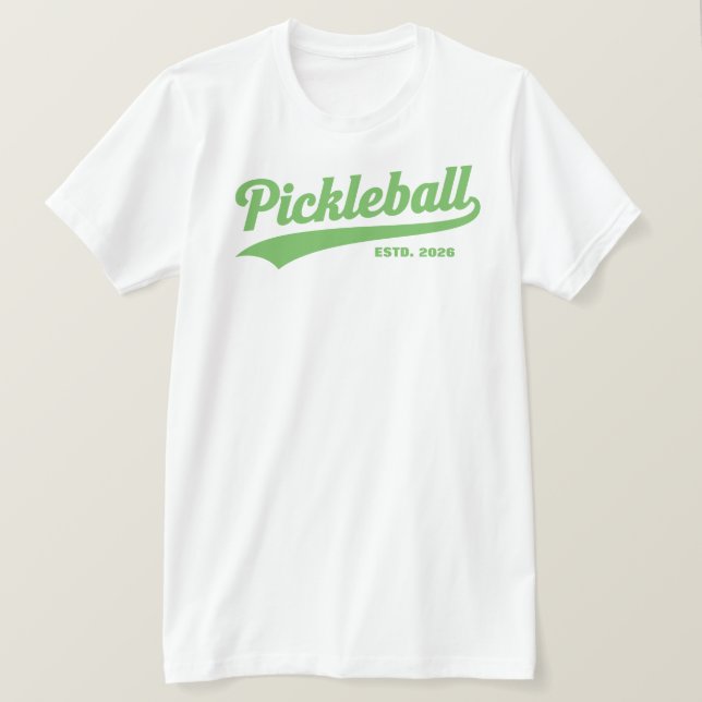 Personalisiertes Jahr der Pickleball 2026 T-Shirt (Design vorne)