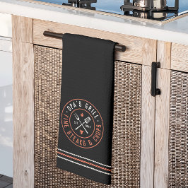 Personalisiertes Jahr des Opa-Grills Geschirrtuch