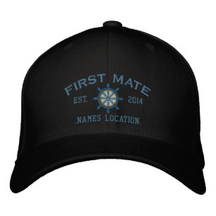 Personalisiertes Jahr und Name des ersten Mate Whe Bestickte Baseballkappe