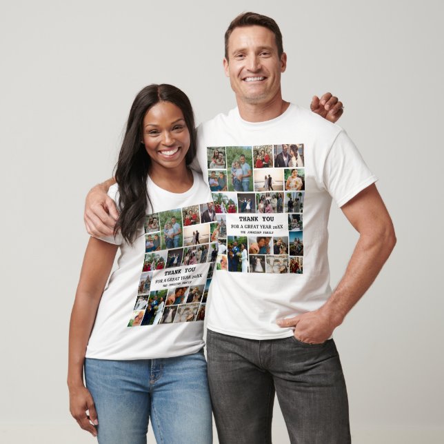Personalisiertes Jahresende 22 FotoCollage T-Shirt (Unisex)