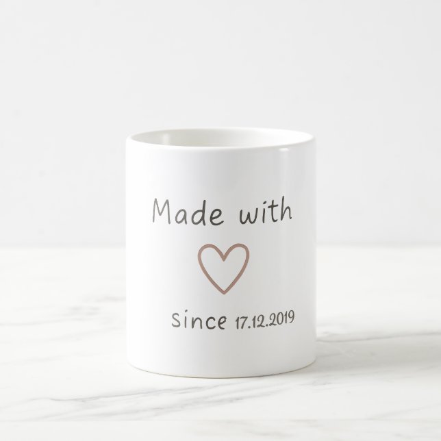 Personalisiertes Jahresgeschenk für Paare Kaffeetasse (Mittel)