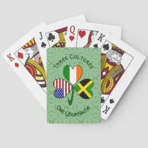 Personalisiertes Jamaica Irland USA Shamrock Spielkarten