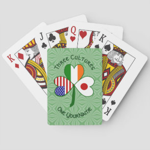 Personalisiertes Japan Irland USA Kleeblatt Spielkarten