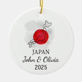 Personalisiertes japanisches Ornament, Geschenk de Keramik Ornament