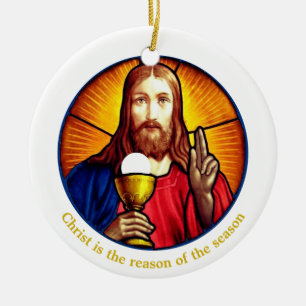 Personalisiertes Jesus-Image Keramik Ornament
