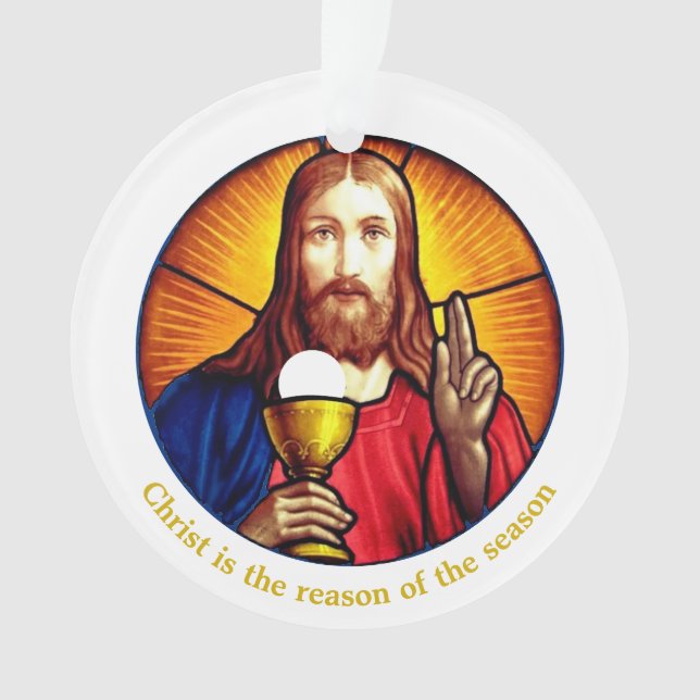 Personalisiertes Jesus-Image Ornament (Vorderseite)