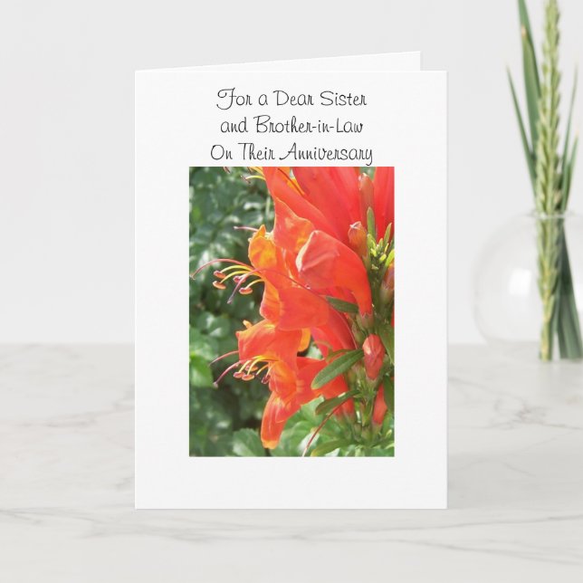 Personalisiertes Jubiläum der BlumenSchwester Karte (Vorderseite)