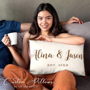 Personalisiertes Jubiläum Pillow für Paare Dekokissen