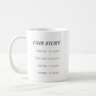 Personalisiertes Jubiläumsgeschenk für Paare Kaffeetasse