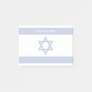 Personalisiertes jüdisches Starsymbol unter israel Post-it Klebezettel