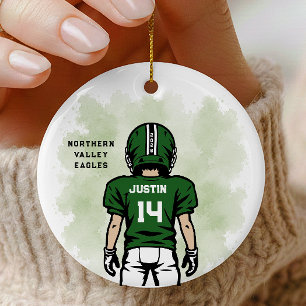 Personalisiertes Jugendfußball-Ornament Keramik Ornament