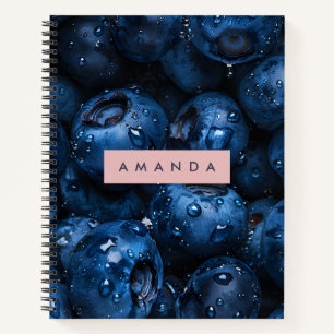 Personalisiertes Juicy Fruit Blaubeer-Design Notizbuch