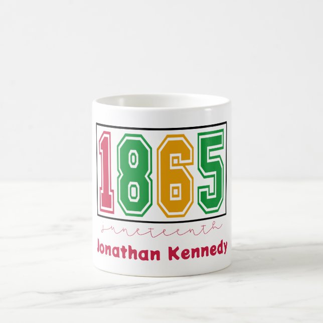 Personalisiertes Juneteh - Schwarze Geschichte Kaffeetasse (Mittel)