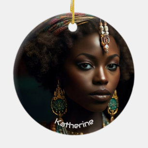 Personalisiertes Juneteh - Schwarze Geschichte Keramik Ornament