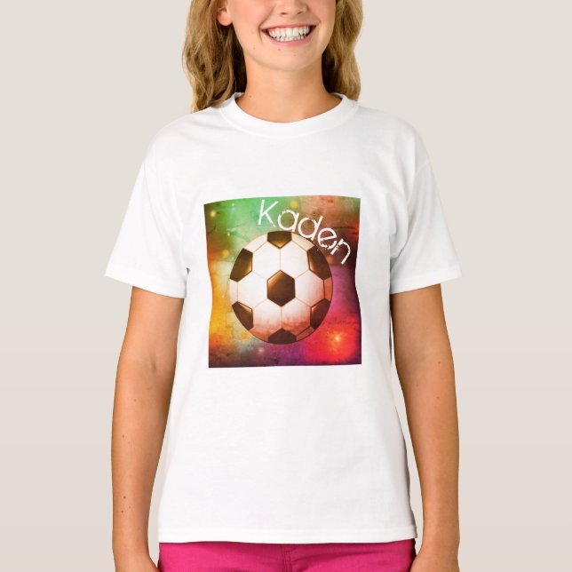 Personalisiertes Jungen-Fußball-T-Shirt T-Shirt (Vorderseite)