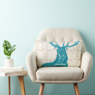 Personalisiertes Jungenzimmer gekreuzter Pfeil Hir Lendenkissen