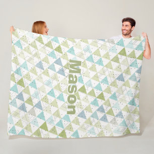 Personalisiertes Jungenzimmer Modernes Tipi-Muster Fleecedecke