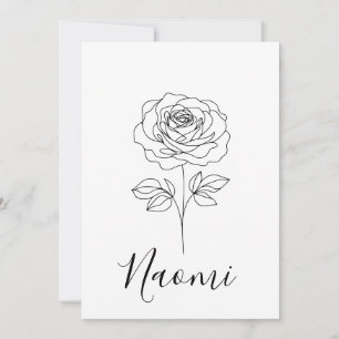 Personalisiertes Juni-Rosen-Geburtsblumengeschenk  Einladung