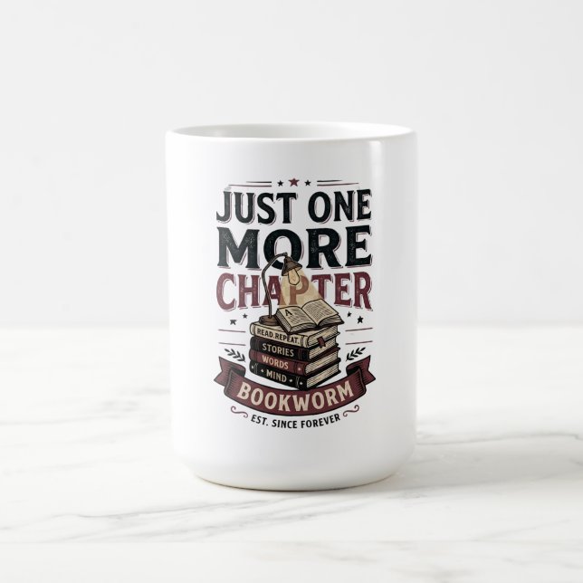 Personalisiertes Just One More Chapter Est 1985 Bu Kaffeetasse (Mittel)
