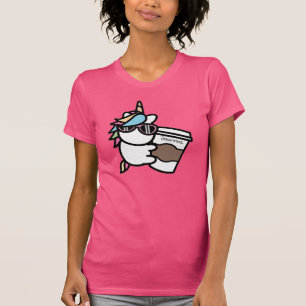 Personalisiertes Kaffee- & Einhorn-T-Shirt T-Shirt
