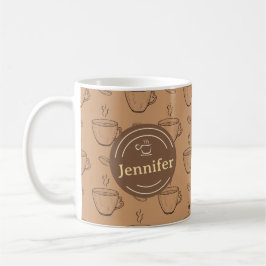 Personalisiertes Kaffeebechermuster Kaffeetasse