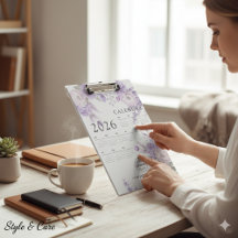 Personalisiertes Kalender-26 Klemmbrett für den Bü