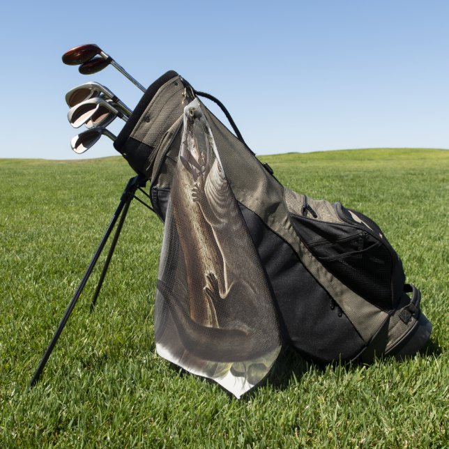 Personalisiertes Kanada-Otter Golfhandtuch (Gras)