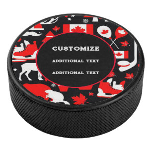Personalisiertes Kanada-Thema Eishockey Puck
