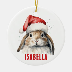 Personalisiertes Kaninchen Keramik Ornament