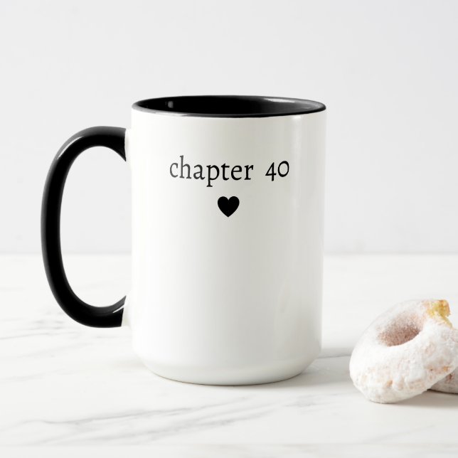 Personalisiertes Kapitel 40 Geburtstag Tasse (Mit Donut)