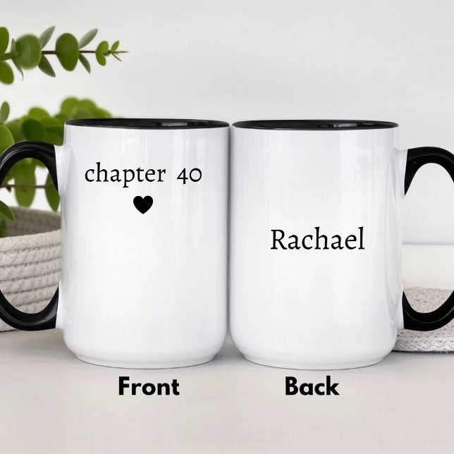 Personalisiertes Kapitel 40 Geburtstag Tasse (Von Creator hochgeladen)