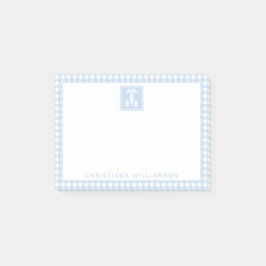 Personalisiertes Kariertes Muster RN Krankenversic Post-it Klebezettel