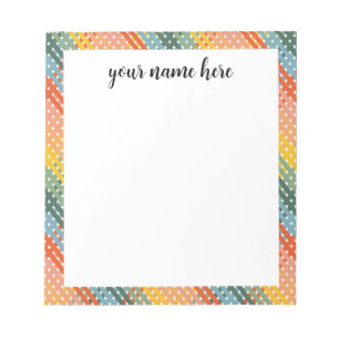 Personalisiertes Kariertes Notepad Notizblock