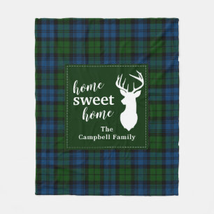 Personalisiertes Kariertes Tartan Clan Campbell Mi Fleecedecke