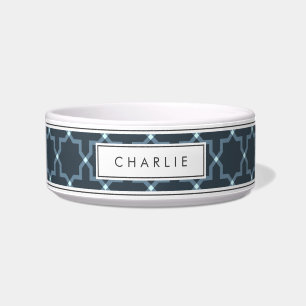 Personalisiertes Karkohlemuster Grau-White-Star-Mu Napf