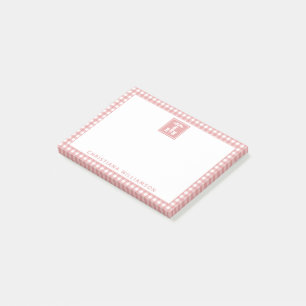 Personalisiertes Karomuster RN examinierte Kranken Post-it Klebezettel