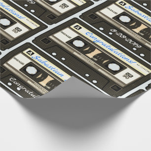 Personalisiertes Kassetten-Mixtape Benutzerdefinie Geschenkpapier